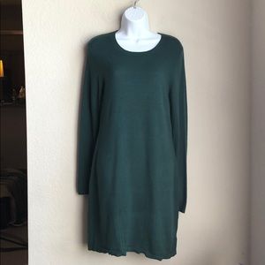 NWOT Merona Dark Green Long Sleeve Sweater Dress